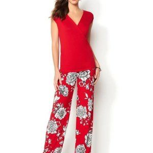 Iman v neck red blouse medium